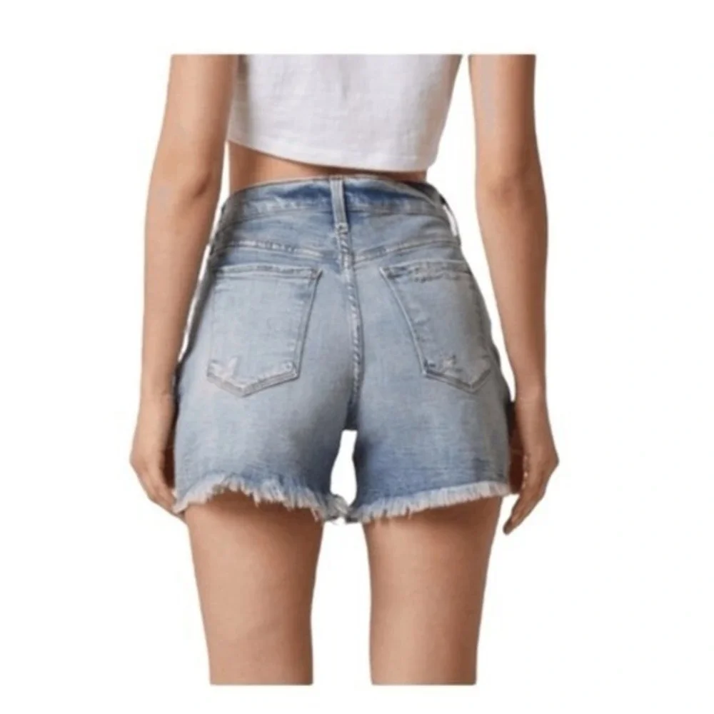 Edyson Delon Distressed Denim Jean Shorts Blue‎ Camden Medium Wash Hi-Rise 27